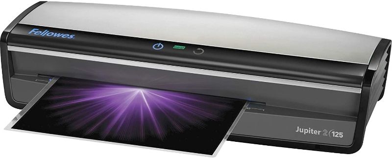 Photo 1 of Fellowes Jupiter 2 125 Laminator with 10 Pouches, 12.5 Inch (5734101), Black & Grey
