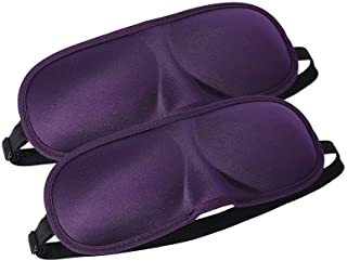 Photo 1 of Upgrade 3D Sleep Eye Mask 2 Pack for Men Women Travel Sleeping Mask & Blindfold ,Block Out Light,Soft and Comfortable Night Eye Mask , Eye Blinder for Shift Work / Naps (Purple)
