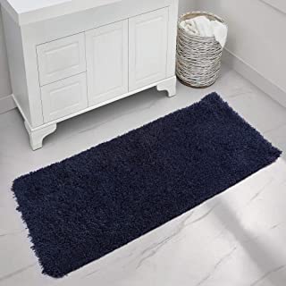 Photo 1 of Area Rug|COSY HOMEER Super Soft Indoor Bathroom Runner Bath Mat Non Slip,Machine Washable Accent Fur Rugs for Living Room Decor Dining Floor 27x45 Inch(Navy Blue)
