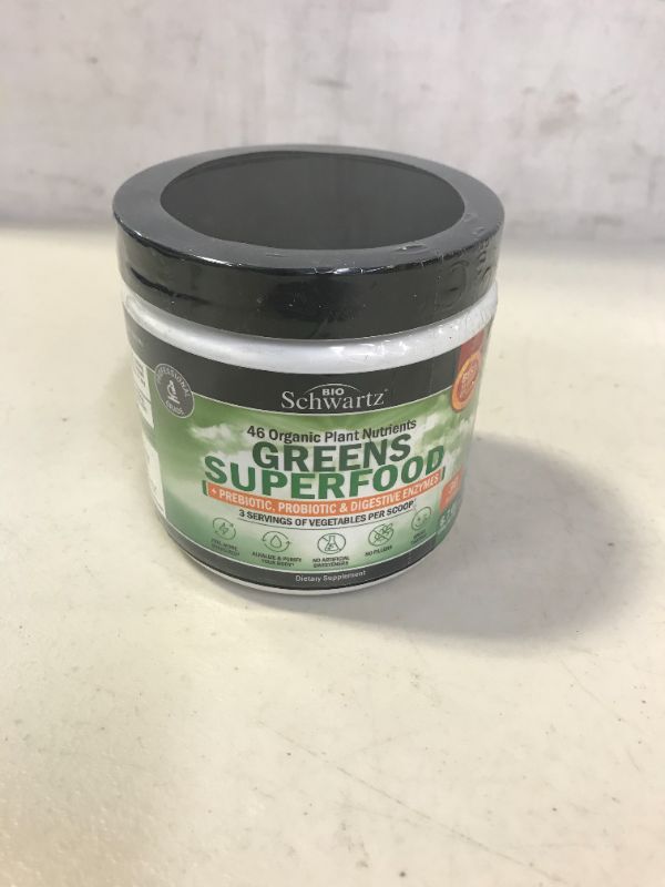 Photo 2 of BioSchwartz Greens Superfood, 6.7 oz (190 g)
 EXP MAY 2022