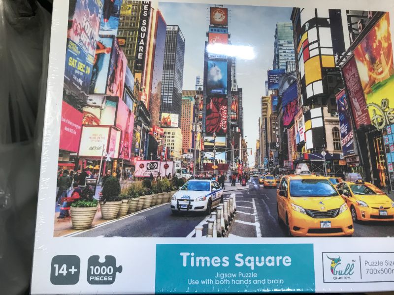 Photo 2 of Puzzles for Adults 1000 Piece Jigsaw Puzzles for Kids & Adults - Time Square 1000 Piece Puzzle Family Educational Interactive Game Creative Gift Home Decor (27.5‘’ x 19.5 ‘’) FACTORY SEALED 
