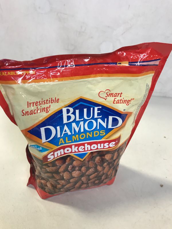 Photo 2 of Blue Diamond Almonds Smokehouse Flavored Snack Nuts, 25 Oz Resealable Bag (Pack of 1) EXP MAY 2021

