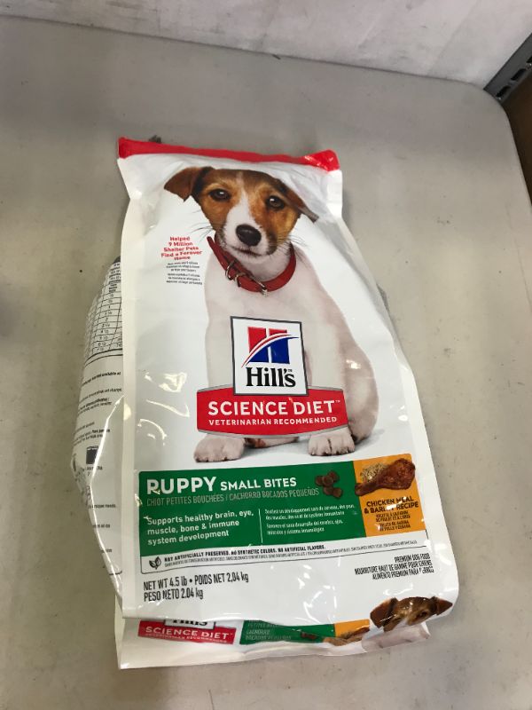 Photo 2 of Hill's Science Diet Puppy Healthy Development Small Bites Dry Dog Food, 4.5-lb bag EXP JAN 2023