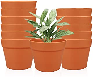 Photo 1 of 6.3 Inches 12 pcs Plastic Plant Pots, Gardening Containers, Planters, Perfect for Indoor and Outdoor Decoration/ Garden/ Kitchen/ Flower/ Succulents POTS ONLY PLANTS NOT INCLUDED