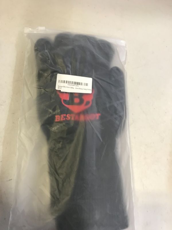 Photo 2 of Bestargot BBQ Gloves Grilling Gloves 1472? Heat Resistant Kitchen Gloves Oven Mitts, Silicone Non-Slip, Oven Gloves 14‘’ Extra Long, for Cooking Gloves Baking Cutting Welding
