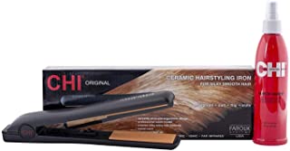 Photo 1 of CHI Original Ceramic 1" Straightening Hairstyling Iron with Iron Guard Thermal Protection Spray, 1 Set
