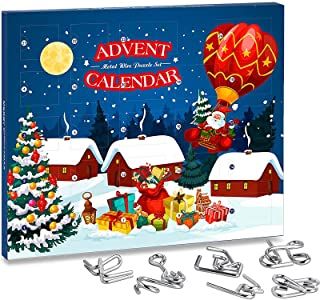 Photo 1 of Advent Calendar 2021 - Christmas Countdown Calendar Gift Box with 24 Brain Teaser Puzzles Toys for Xmas Countdown Holiday Kids Adults Challenge
