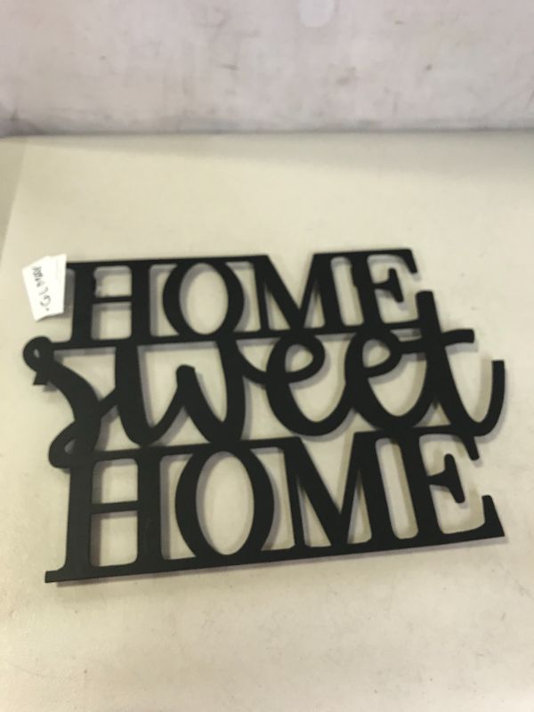Photo 2 of G. L. May Home Sweet Home Metal Family Sign 15.75”x10.8” Wall Decor for Home and as Housewarming Gift
