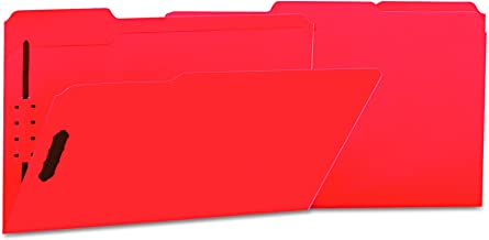 Photo 1 of Universal 13527 Deluxe Reinforced Top Tab Folders, 2 Fasteners, 1/3 Tab, Legal, Red (Box of 50)
MINOR DAMAGES TO PACKAGING 