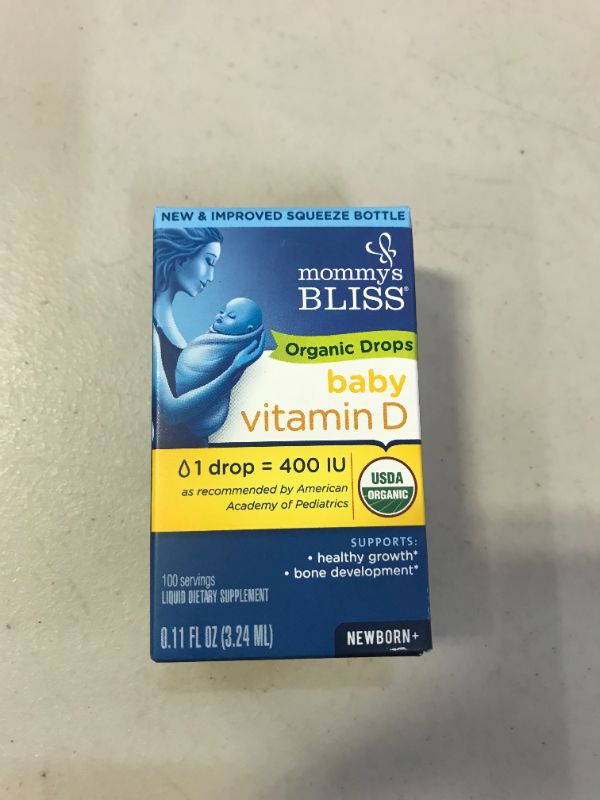 Photo 2 of Mommy's Bliss Organic Drops No Artificial Color, Vitamin D, 0.11 Fl Oz
0.11 Fl Oz (Pack of 1) EXP FEB 2023