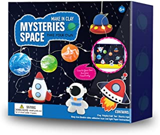 Photo 1 of Eduzoo Space Clay World Craft Kit for Kids, DIY Air Dry Clay Set, Creative Your Own Space World with Light, STEM Educational DIY Molding Set, Gift for Girls and Boys
