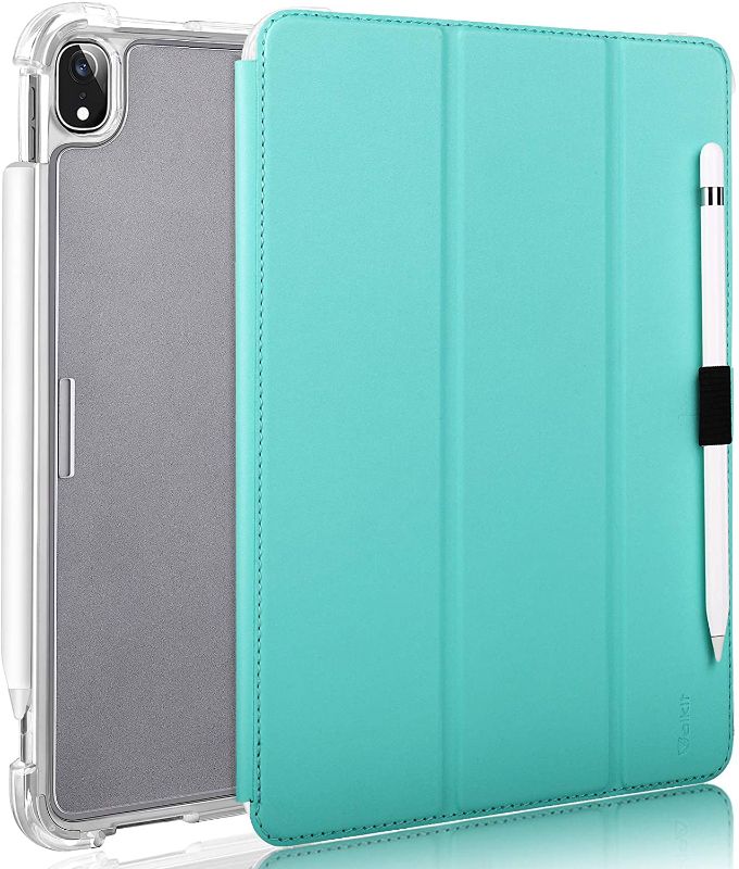 Photo 1 of Valkit Case for iPad Air 4th Generation 2020, iPad Air 4 10.9 Inch Case, [Support 2nd Gen Apple Pencil Charging] Translucent Frosted Protective Smart Back Cover for iPad Air 4 10.9" 2020, Mint Green
