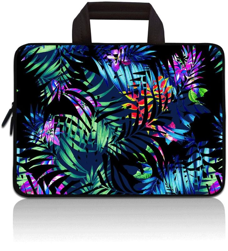 Photo 1 of HYUTOTA 11 11.6 12 12.1 12.5 inch Laptop Carrying Bag Chromebook Case Notebook Ultrabook Bag Tablet Cover Neoprene Sleeve Fit Apple MacBook Air Samsung Google Acer HP DELL Lenovo Asus( Leaf & Flower)
