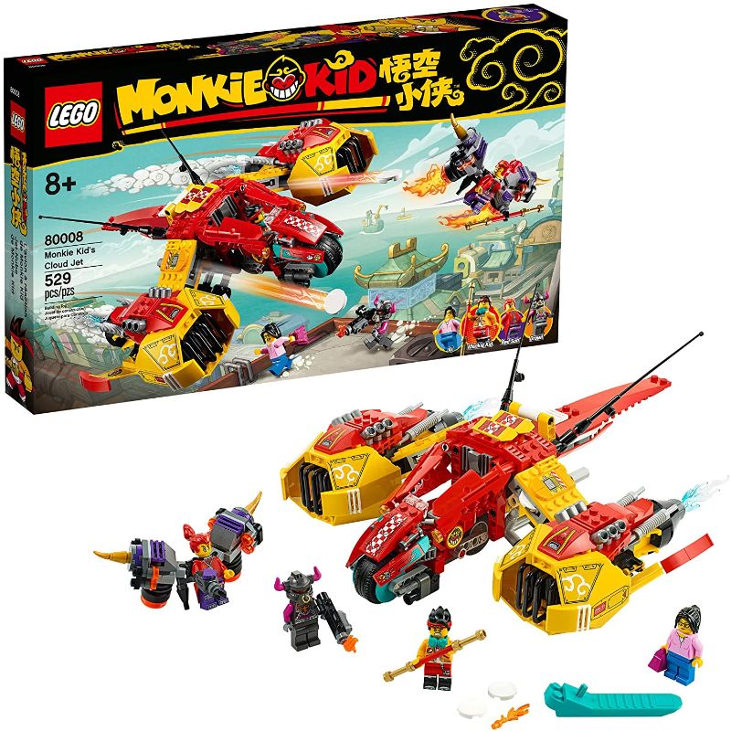 Photo 1 of LEGO Monkie Kid: Monkie Kid’s Cloud Jet 80008 Aircraft Toy Building Kit (529 Pieces) Amazon Exclusive FACTORY SEALED