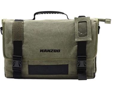 Photo 1 of 17.2-Inch Men's Shoulder Bag, Vintage Military Men Canvas Messenger Bag
