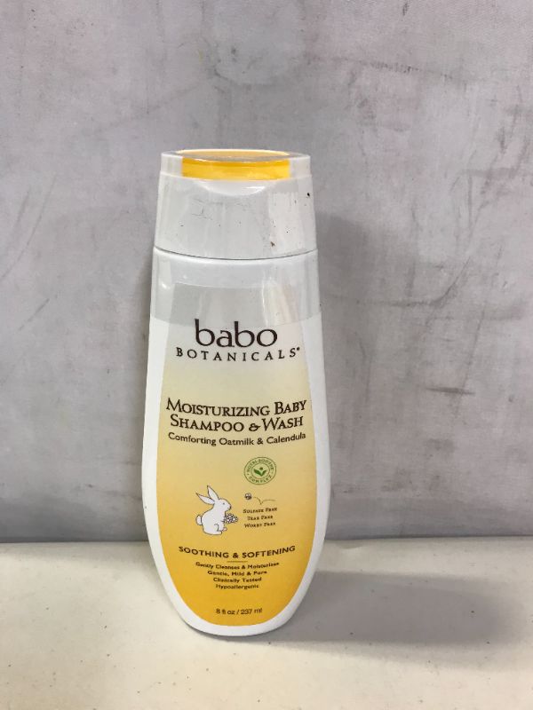 Photo 2 of Babo Botanicals Oatmilk Moisturizing Baby Shampoo and Wash, calendula 8 Fl Oz
