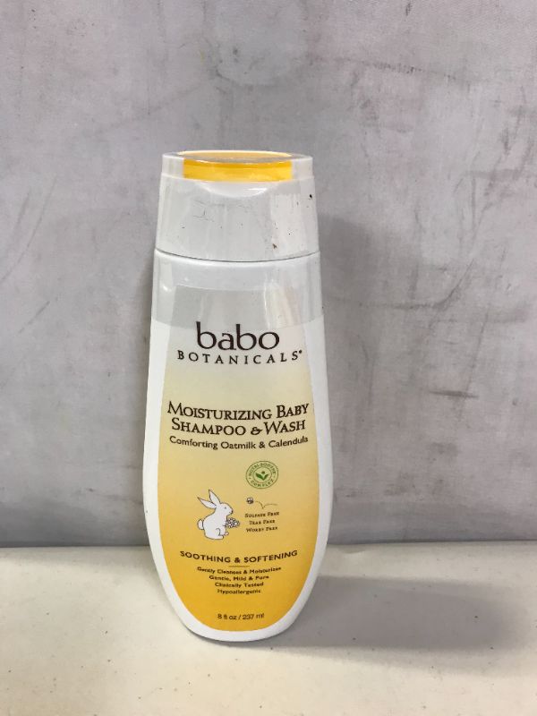 Photo 1 of Babo Botanicals Oatmilk Moisturizing Baby Shampoo and Wash, calendula 8 Fl Oz
