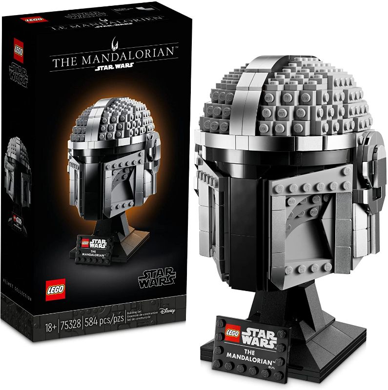 Photo 1 of LEGO Star Wars The Mandalorian Helmet 75328 Creative Building Kit for Adults; Collectible Build-and-Display Model; Fun, Birthday Present or Surprise Treat for Fans (584 Pieces) FACTORY SEALED