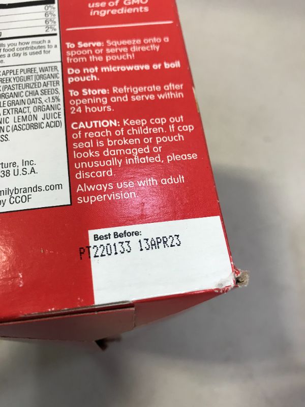 Photo 3 of Happy Tot Organics Super Morning Stage 4, Apple Cinnamon, Yogurt, Oats + Super Chia, 4 Ounce Pouch (Pack of 8) BEST BY 04.13.2023