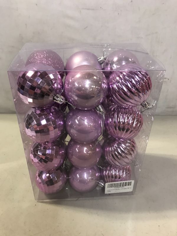 Photo 2 of AHIKIDS Christmas Balls Ornaments for Xmas Tree - 24ct Shatterproof Christmas Decorations Tree Ball Holiday Wedding Party Decoration Perfect Hanging 2.36" Set
