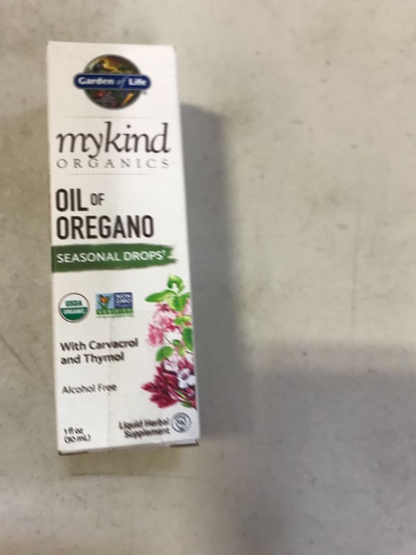 Photo 1 of Garden of Life mykind Organics Oil of Oregano Drops 1 fl oz Liquid EXP 04/20/2022