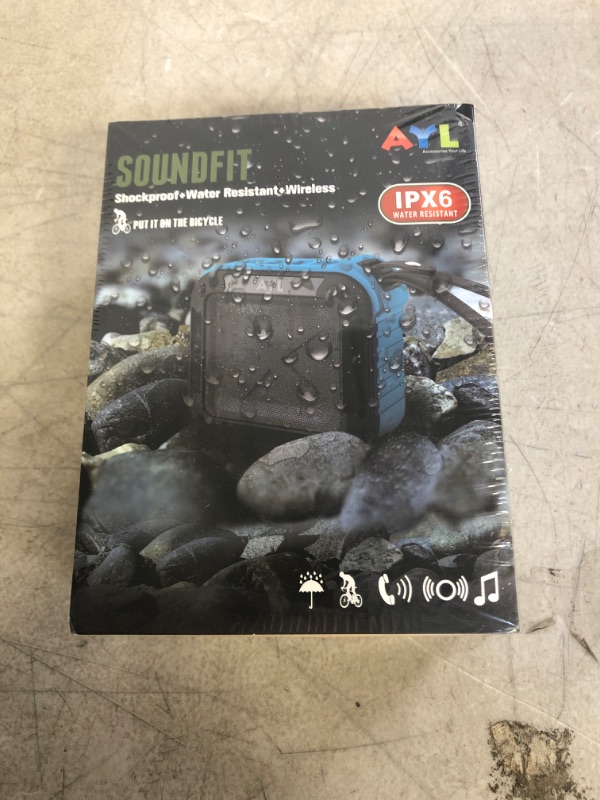 Photo 2 of Portable Outdoor and Shower Bluetooth 5.0 Speaker by AYL SoundFit, Water Resistant, Wireless with 10 Hour Rechargeable Battery Life, Powerful Audio Driver, Pairs with All Bluetooth Device (Ocean Blue)
