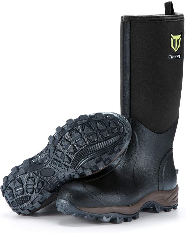 Photo 1 of TideWe Rubber Neoprene Boots Men And Women, Waterproof Durable 6mm Neoprene Boot, Rain Boot Hunting Boot Arctic Outdoor Boot?Ger?, SIZE 9 
