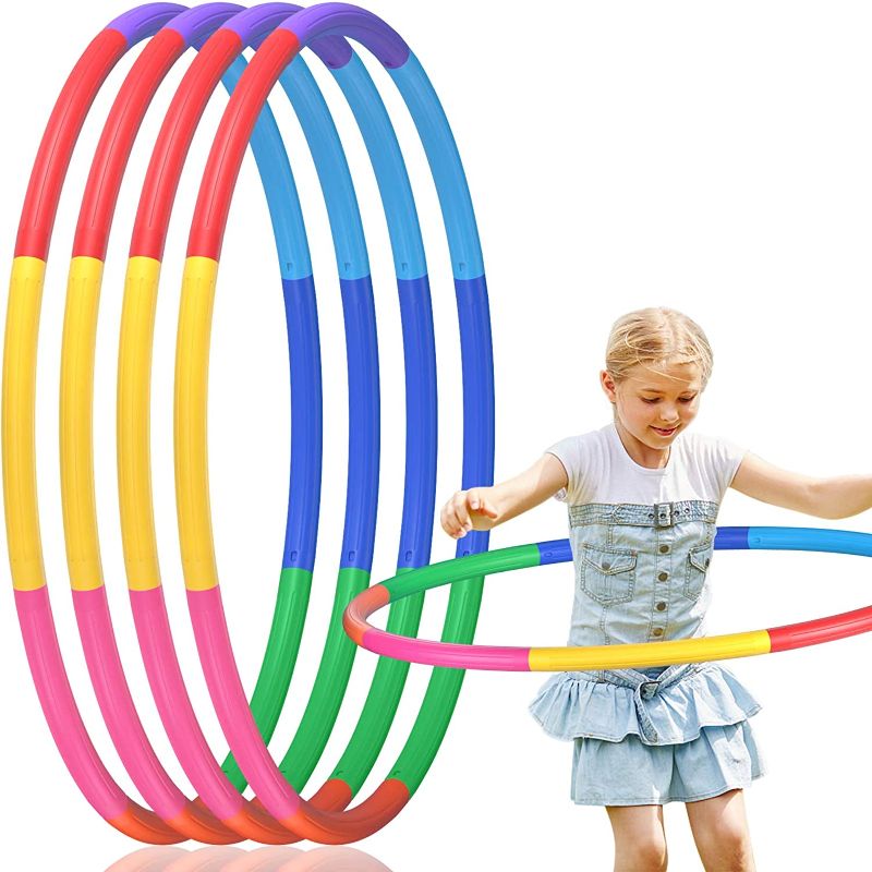 Photo 1 of Exercise Hoops Kids, Detachable Adjustable Size Kids Toy Hoop, Suitable for Lose Weight, Gymnastics, Dance, Games and Pet Training, Boys and Girls
