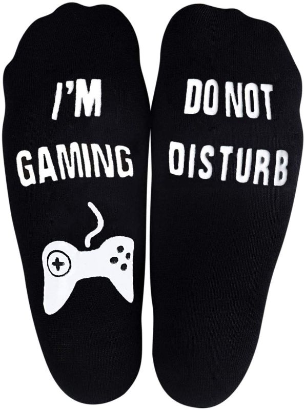 Photo 1 of  Do Not Disturb I'm Gaming Socks ,Father Day Gifts from Daughter, Novelty Socks for Man Gift, Teen Boys, Anniversary, Husband
