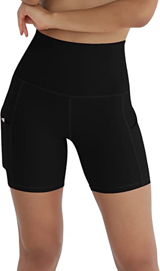 Photo 1 of ODODOS Women's High Waist Biker Shorts with Pockets Tummy Control Workout Gym Athletic Running Yoga Shorts
SIZE S 
