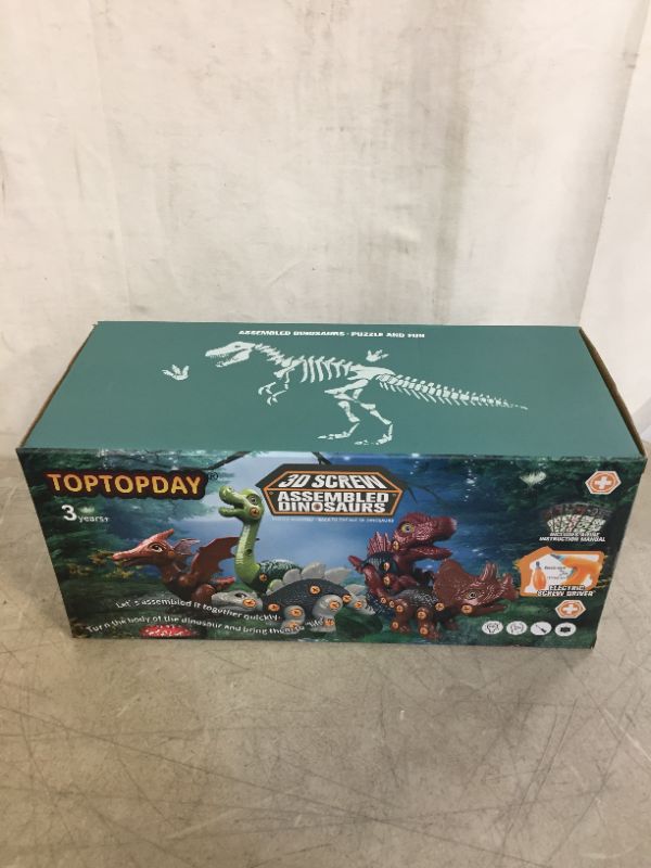 Photo 2 of Kids Dinosaur Toys for 3 4 5 6 7 Year Old Boys: Take Apart Dinosaur Toys, STEM Construction Building Kids Toys with Electric Drill, Boys Toys Age 5-7, Dinosaur Toys Christmas Birthday Gifts Boys Girls
