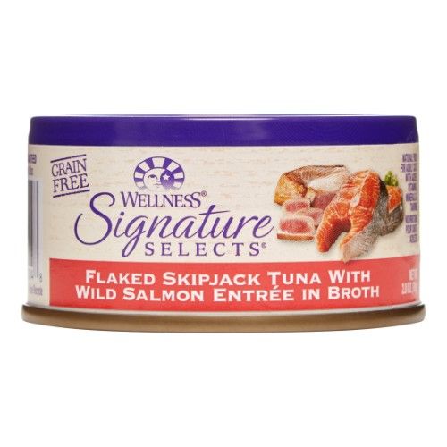 Photo 1 of Wellness CORE Signature Selects Natural Grain Free Flaked Skipjack Tuna & Salmon Wet Cat Food, 2.8 Oz., Case of 12, 12 X 2.8 OZ
exp jan 31 2024 (factory sealed)
