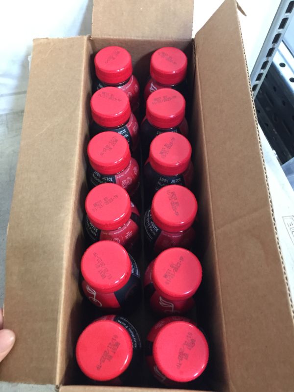 Photo 1 of Cheribundi ORIGINAL Tart Cherry Juice - 50 Tart Cherries Per 8 Fl Oz Serving (Pack of 12), 100% Juice Naturally Sweetened, Hint of Apple, Reduce Soreness, Recover Faster, Boost Immunity, Improve Sleep
exp 1/20/2023