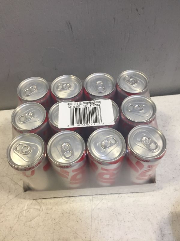 Photo 4 of (12 Cans) GURU Lite Energy Drink, 12 Fl Oz
(factory sealed)
exp 12/2022