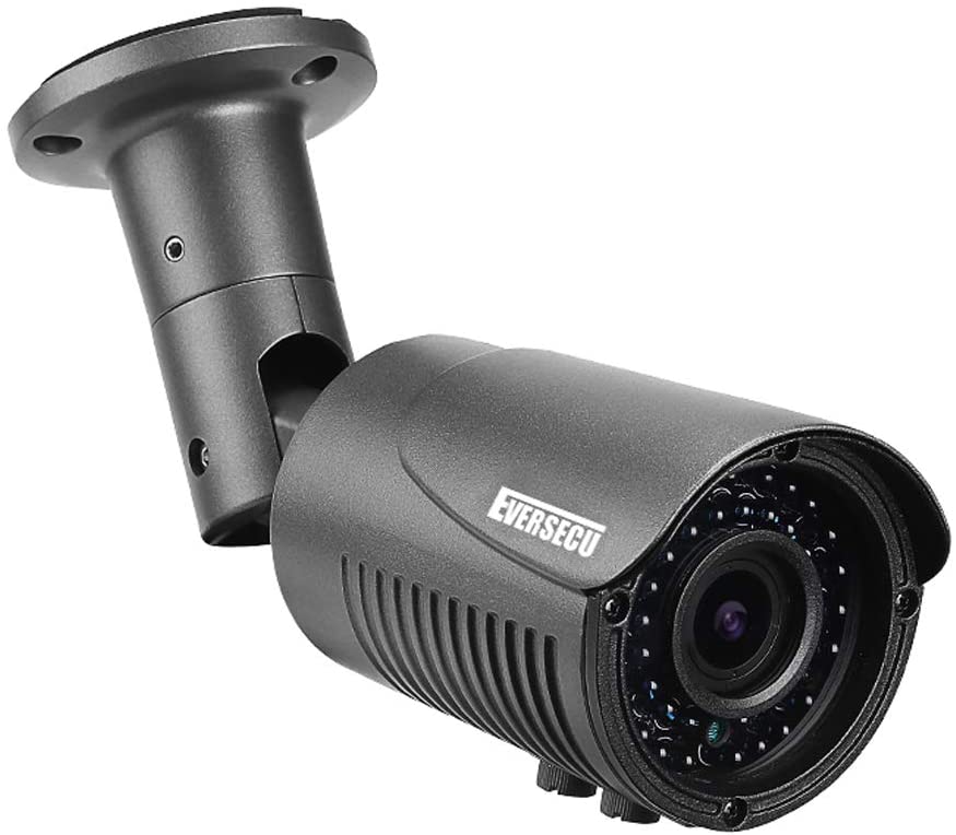 Photo 1 of Eversecu 2.0MP Outdoor Bullet Security Camera 4-in-1(TVI+CVI+AHD+Analog) 42Leds IR Cut 1/2.7" Sensor 2.8-12mm Varifocal Lens OSD menu