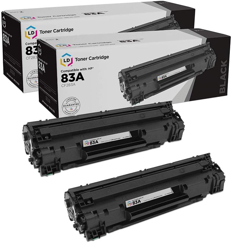 Photo 1 of LD Compatible Toner Cartridge Replacement for HP 83A CF283A (Black, 2-Pack)
(factory sealed)