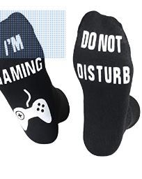 Photo 1 of Do Not Disturb Gaming Socks, Gamer Socks Funny Gifts for Teenage Boys Mens Womens Father Dad Hunband Sons Kids Game Lovers
2 pack 
size unknown 
