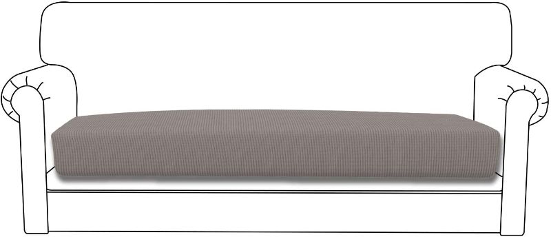 Photo 1 of Easy-Going Stretch Cushion CoverSofa Cushion Furniture Protector Sofa Seat Sofa slipcover Sofa Cover Soft Flexibility with Elastic Bottom(Sofa Cushion,Taupe)
