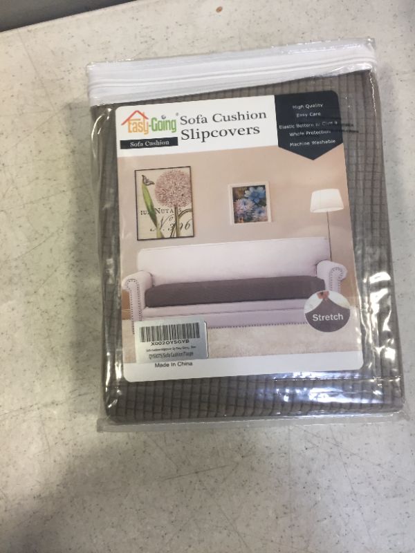 Photo 3 of Easy-Going Stretch Cushion CoverSofa Cushion Furniture Protector Sofa Seat Sofa slipcover Sofa Cover Soft Flexibility with Elastic Bottom(Sofa Cushion,Taupe)
