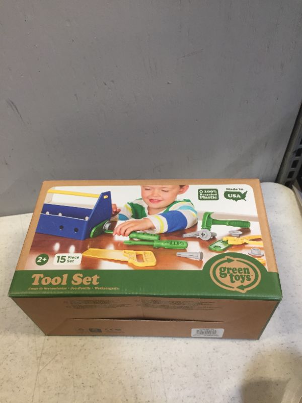 Photo 2 of Green Toys Tool Set, Blue - 15 Piece Pretend Play, Motor Skills, Language & Communication Kids Role Play Toy. No BPA, phthalates, PVC. Dishwasher Safe, Recycled Plastic, Made in USA.
