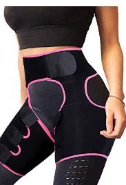 Photo 1 of Newtion Waist Trainer Trimmer for Woman Weight Loss Thigh Waist Butt Lifter Shapewear Belt - Workout Body Sweat Band Red
size L/XL
