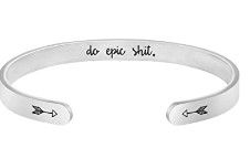 Photo 1 of Joycuff Bracelets for Women Personalized Inspirational Jewelry Mantra Cuff Bangle Friend Encouragement Gift for Her
