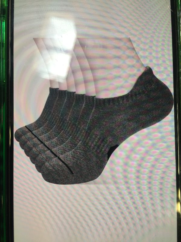 Photo 1 of CORLAP ANKLE ATHLETIC RUNNING SOCKS WITH CUSHIONED 6 PCK LOW CUT GREY