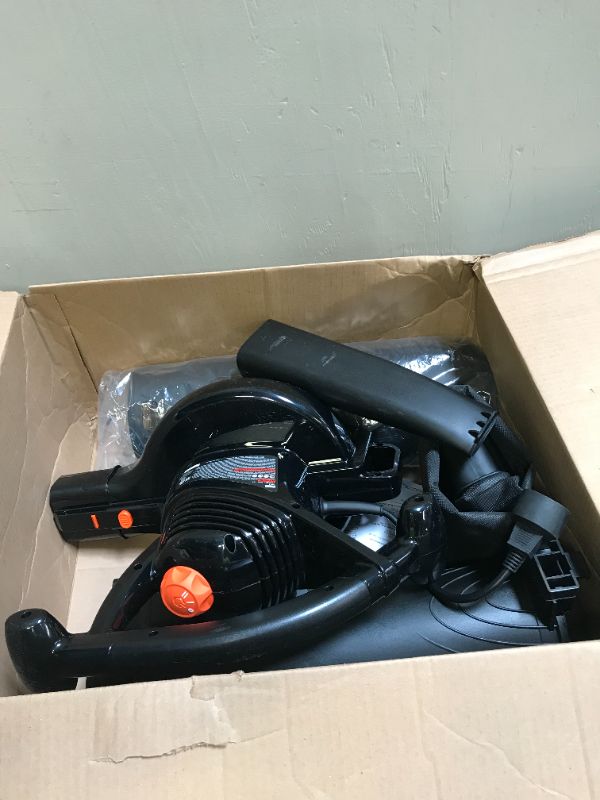 Photo 1 of BLACK+DECKER 3-in-1 Electric Leaf Blower, Leaf Vacuum, Mulcher, 12-Amp (BV3100)
