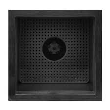 Photo 2 of Citadel Cube 14 in. x 14 in. Slate Rubber Self-Watering Planter
