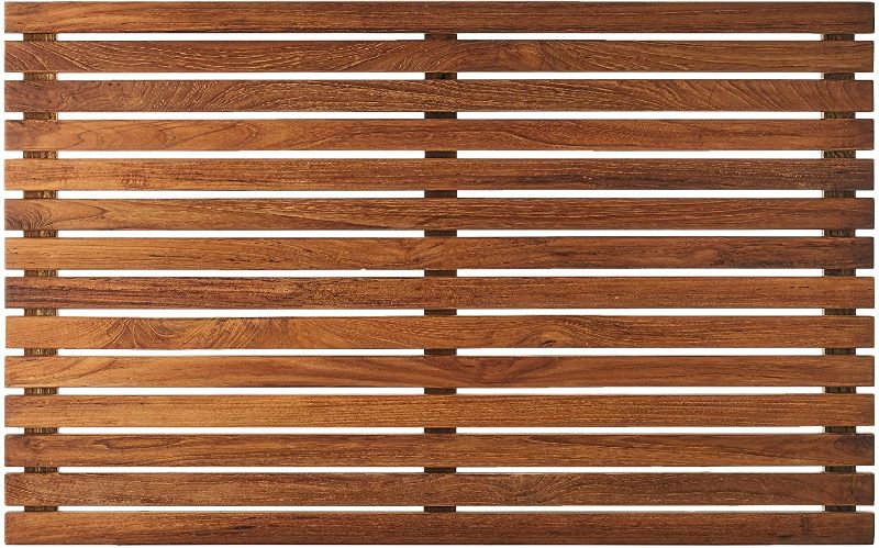 Photo 1 of Bare Decor Zen Spa Shower or Door Mat in Solid Teak Wood and Oiled Finish