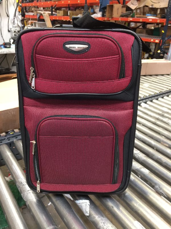 Photo 2 of Travel Select Amsterdam Expandable Rolling Upright Luggage, Burgundy, 2-Piece Set