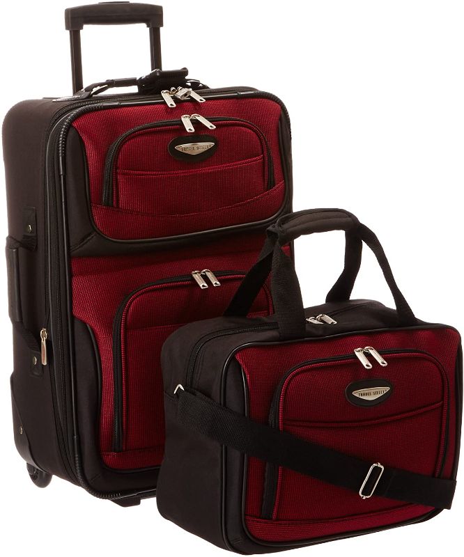 Photo 1 of Travel Select Amsterdam Expandable Rolling Upright Luggage, Burgundy, 2-Piece Set