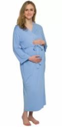 Photo 1 of Silver Lilly Full Length Labor Delivery Nursing Maternity Kimono Bath Robe	
