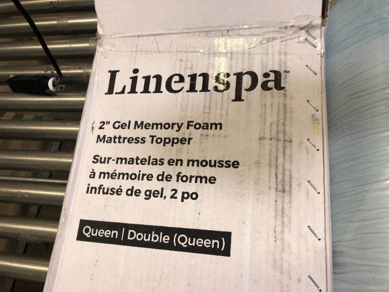 Photo 5 of Linenspa 3 Inch Gel Infused Memory Foam Mattress Topper, Queen, 2 Inch
